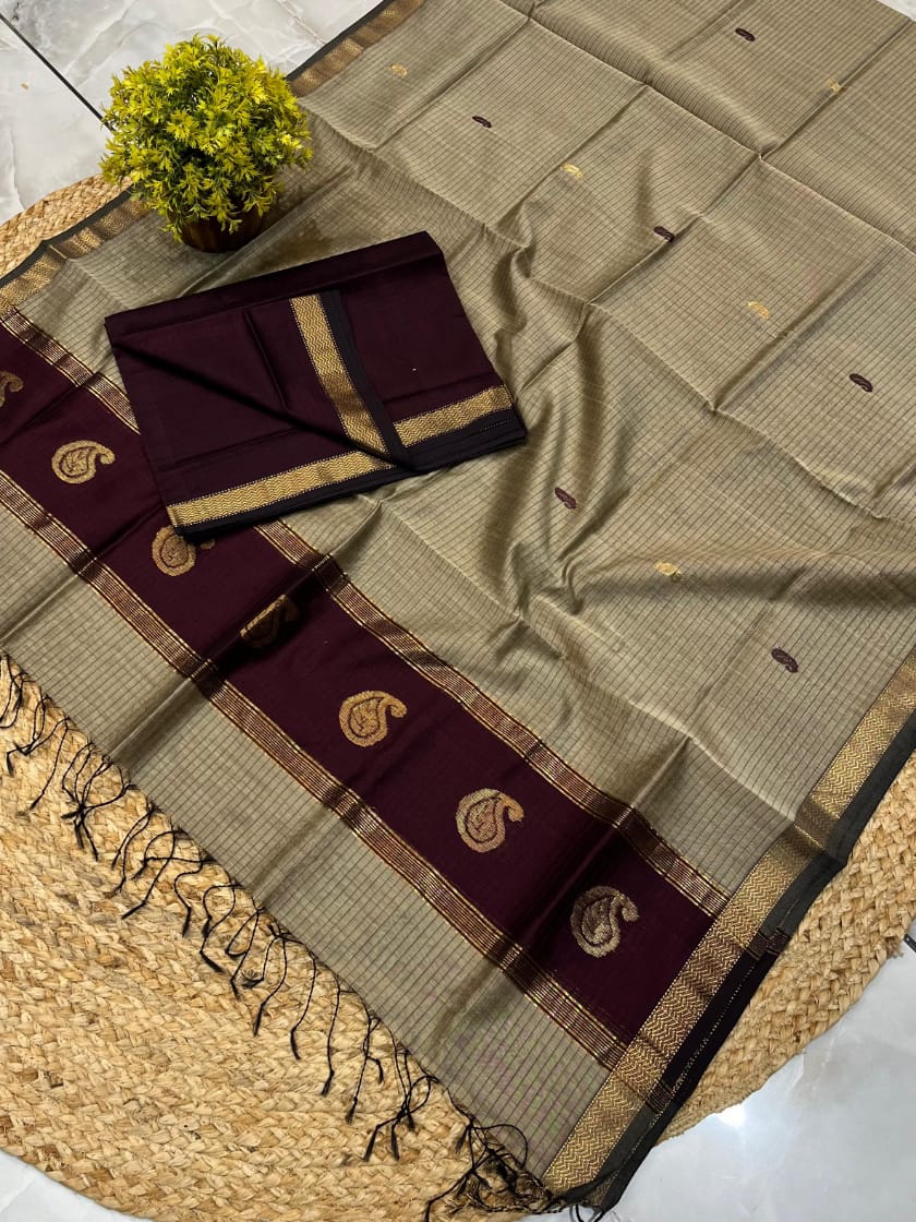 Maheshwari Handwoven Keri Buti 